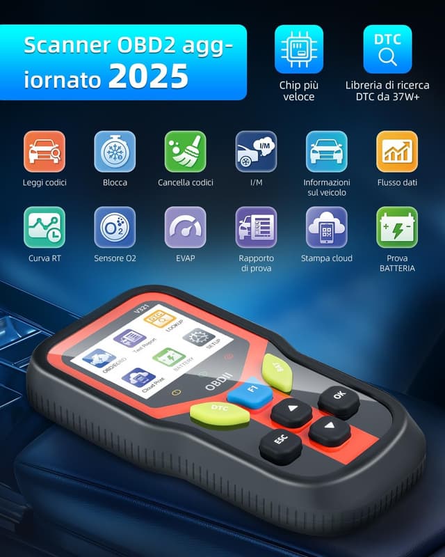 Thumbnail 1 de Carehabi OBD2 Diagnostica Auto Nero