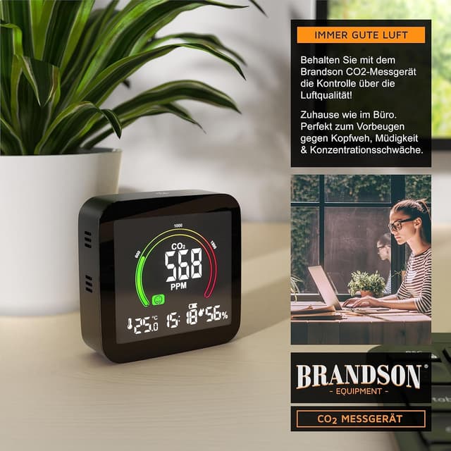 Thumbnail 3 de Brandson CO2 Melder Messgerät 400–5000 PPM