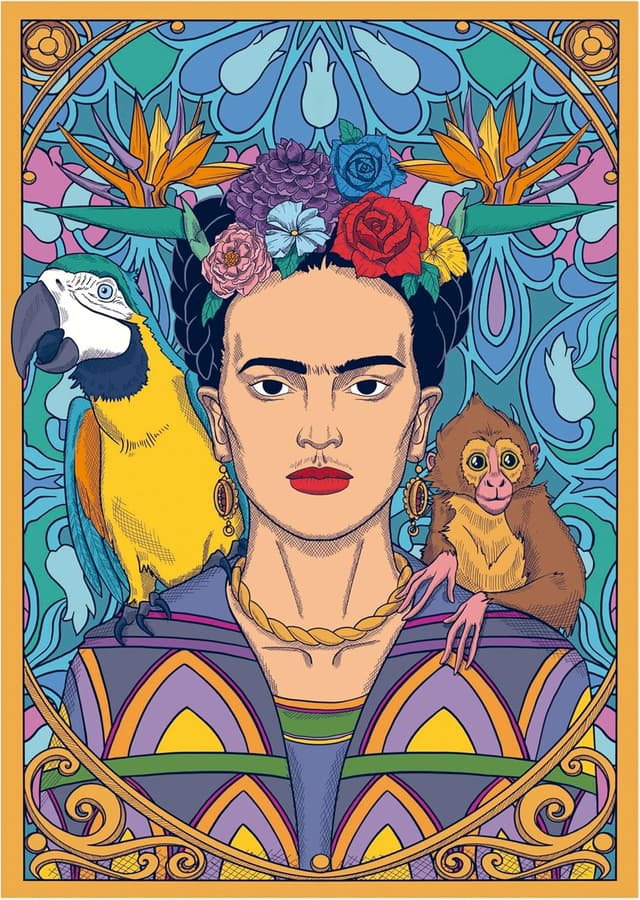 Detalle 2 de Educa Frida Kahlo Puzzle 1500 Piezas, Medidas 85x60 cm 🎨