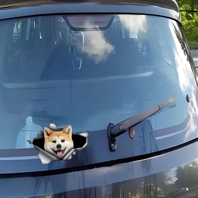 Detalle 2 de Autoaufkleber Akita Hund 15 cm