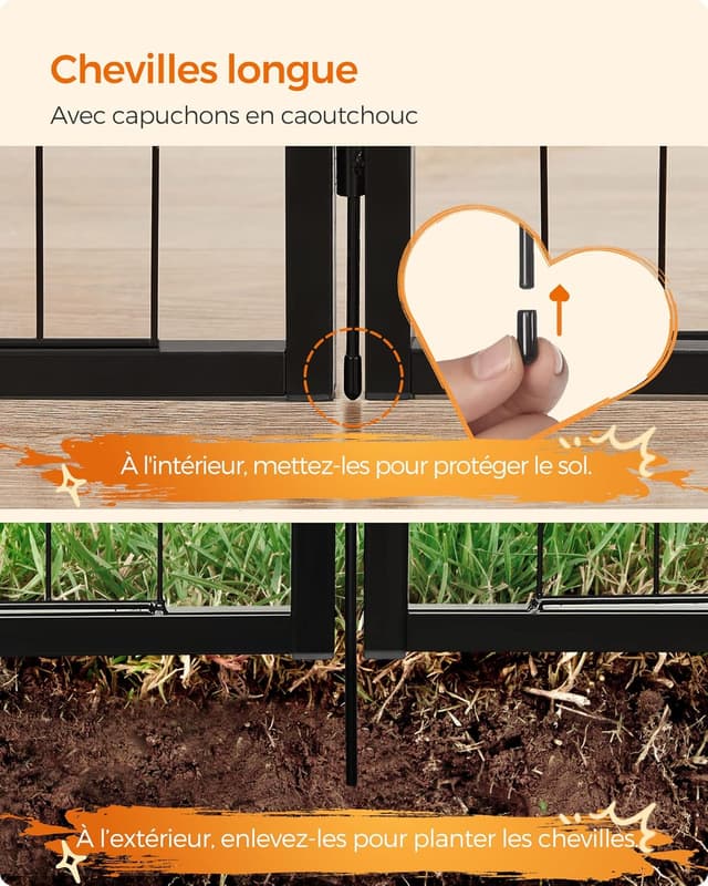 Thumbnail 5 de Feandrea PPK88H parc chien 8 panneaux 77x80 cm