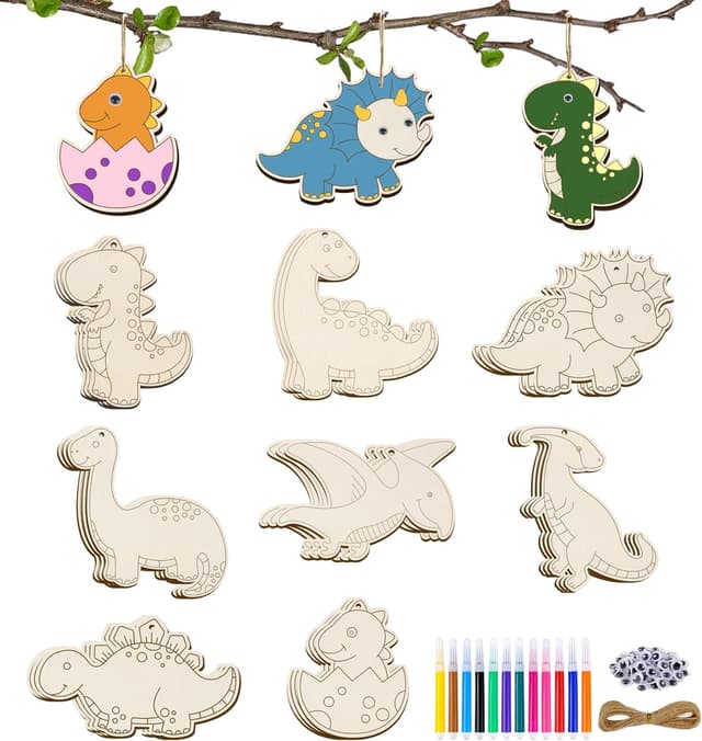 Thumbnail 6 de ARTREE Kinder Bastelset Ostern Schmetterlinge zum Bemalen – 24 Holz-Anhänger DIY-Set