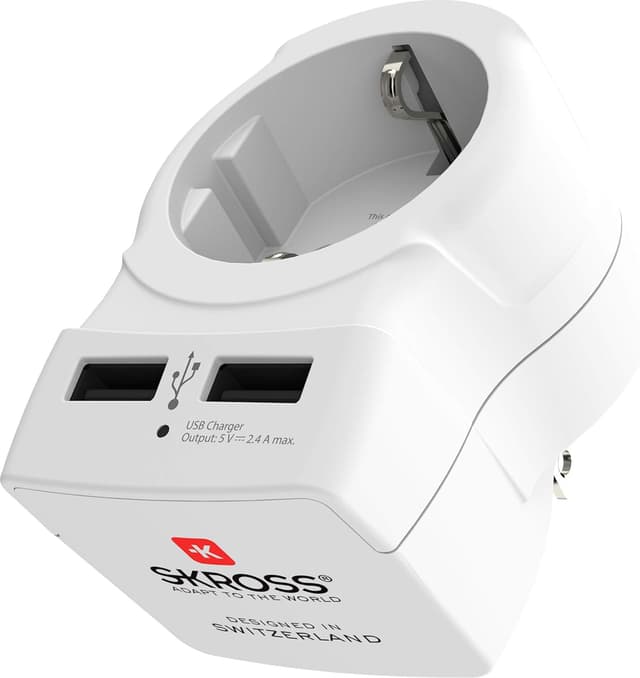 Thumbnail 2 de Adaptador Europeu a Estados Unidos con USB SKROSS 1500281 🌎