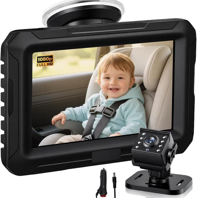 Detalle de Zacro Baby Auto Spiegel 1080P Rücksitzkamera