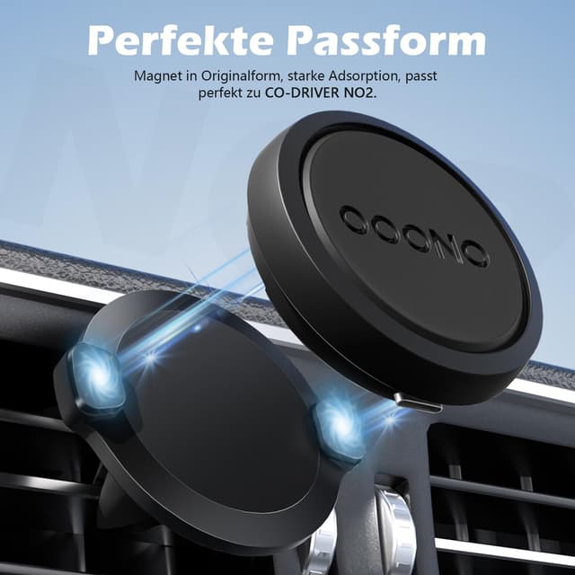 Detalle de ALAFLY magnetische Lüftungsgitter-Halterung für OOONO CO-DRIVER NO2 (für Lüftungsöffnungen)