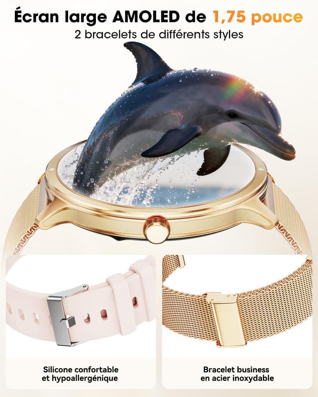 Thumbnail 1 de Montre connectée 1,75" HD avec double bracelet