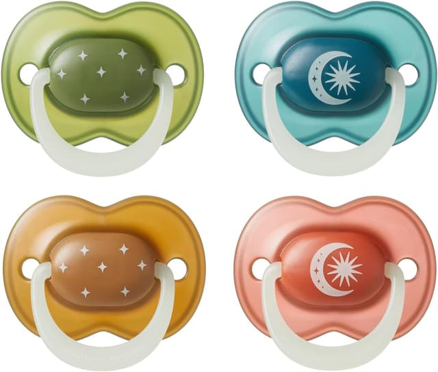 Detalle de Tommee Tippee NightGlow Dummy (18-36 Months) – 4 Pack, Glow in The Dark