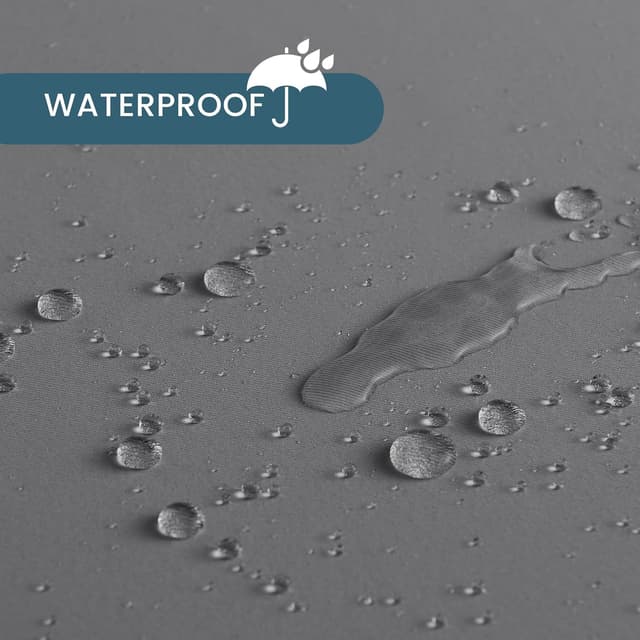 Detalle 2 de PONY DANCE Terrasse Vorhänge Outdoor (4er-Set) mit abnehmbaren Schlaufen, Grau – 213 x 132 cm