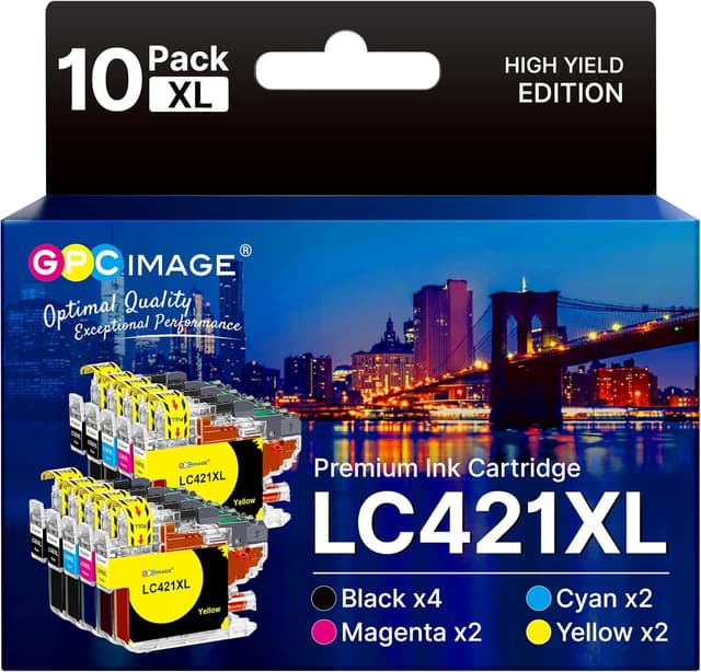 Detalle de 10er-Pack LC421XL kompatibel für Brother 421XL