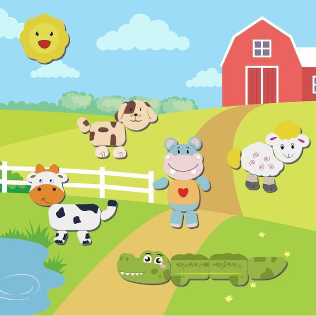 Thumbnail 6 de Jojoin Magnetisches Holzpuzzle 110 Teile