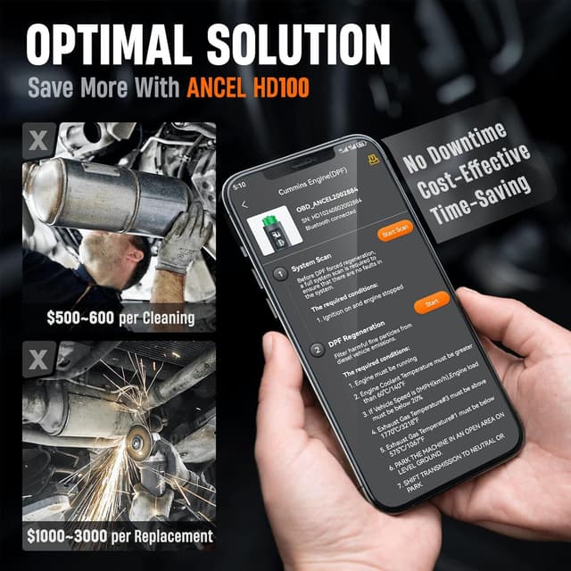 Thumbnail 5 de ANCEL HD100 Truck Scanner Bluetooth DPF