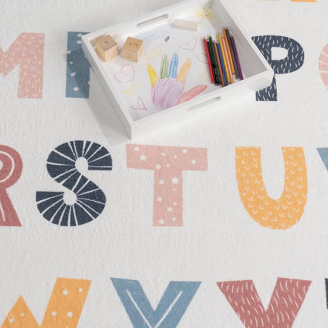 Detalle 2 de Paco Home Kinderzimmer-Teppich 160x220 cm, Kurzflor rutschfest mit bunten Motiven