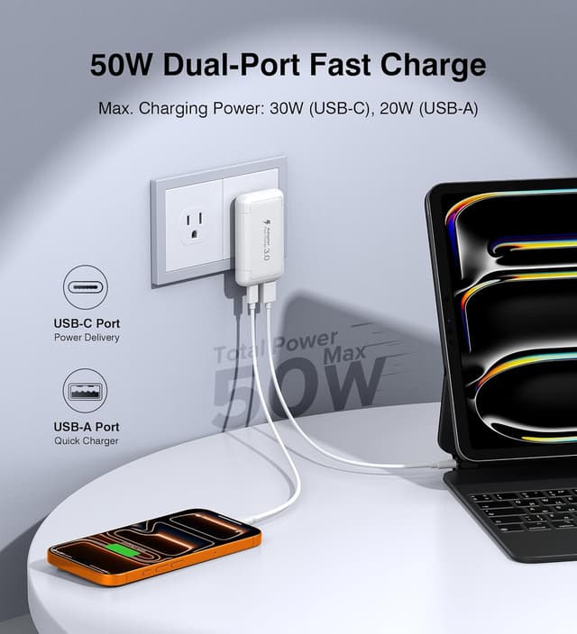 Thumbnail 4 de 50W USB C Wall Charger 2-Pack