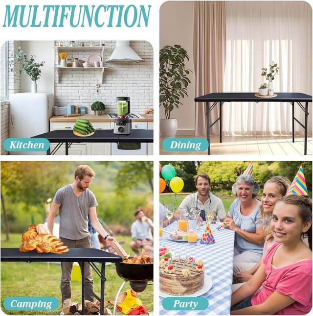 Thumbnail 6 de YDY+YQY Klapptisch 122x60 cm leicht und tragbar