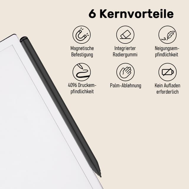 Thumbnail 1 de EMR Stylus Pen für Remarkable 2 mit Radiergummi, 4096 Druckstufen & magnetischer Befestigung