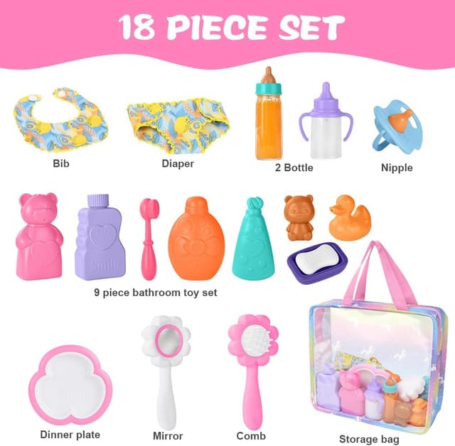 Thumbnail 2 de Aolso Conjunto accesorios muñeca 18 piezas