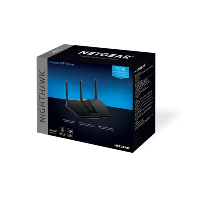 Detalle 2 de Netgear Nighthawk RAX30 router WiFi 6 doble banda con 2,4 Gbps, 3 antenas y puertos USB 3.0