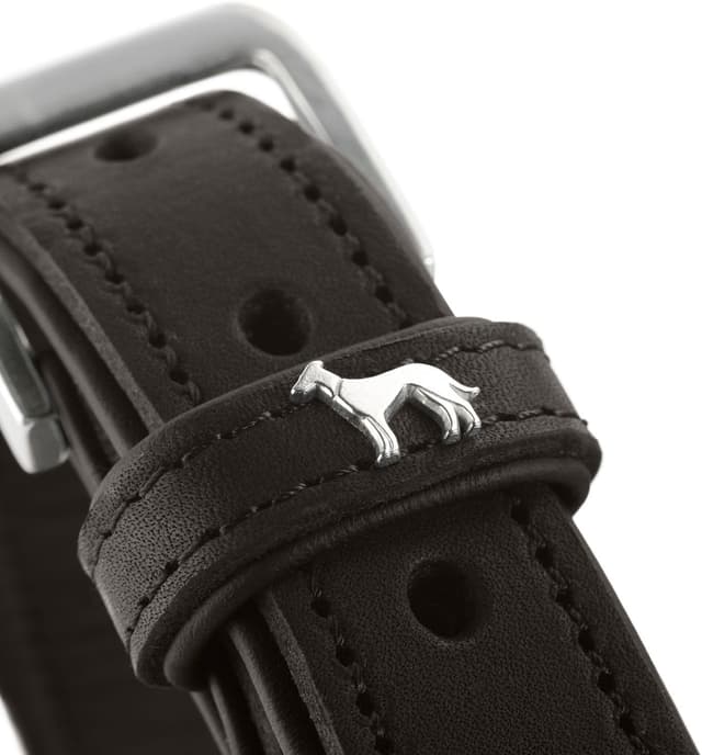 Thumbnail 2 de Hunter Larvik Hundehalsband Leder Schwarz 35–42 cm