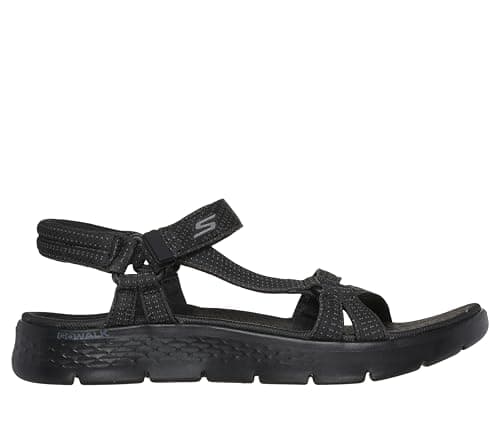 Detalle de Skechers Go Walk Flex Sandal de mujer en tela negra (talla 39 EU)