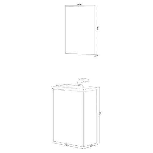 Thumbnail 2 de Arkitmobel Mueble de baño compacto suspendido 🛁 Roble Alaska