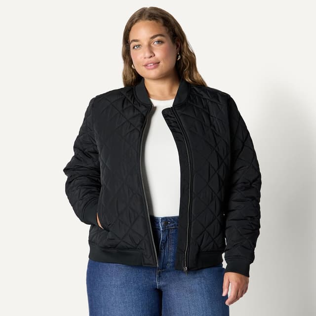 Detalle 2 de Amazon Essentials Femme blouson bomber matelassé coupe classique