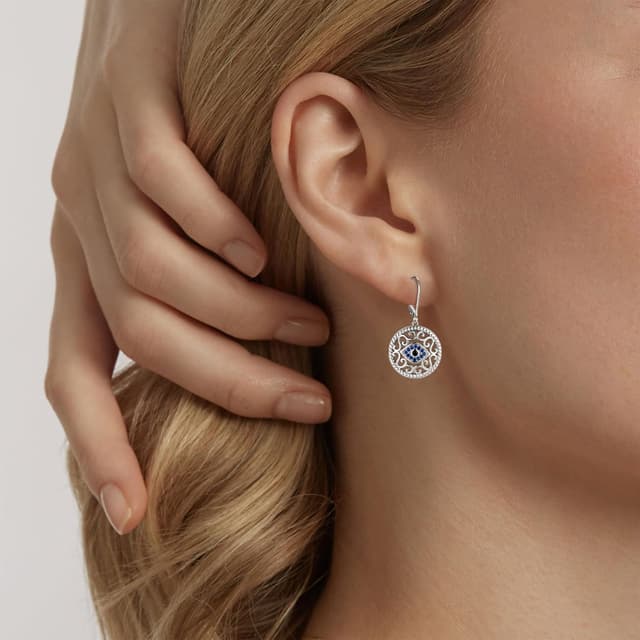 Detalle de J.WUEN boucles d’oreilles pendantes en argent sterling 925 (motif animaux) pour femme