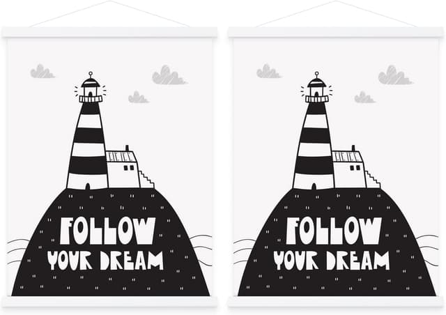 Detalle de Benjia magnetische Posterschiene für A2 Poster (weiß, 2er-Set) mit starken Magneten