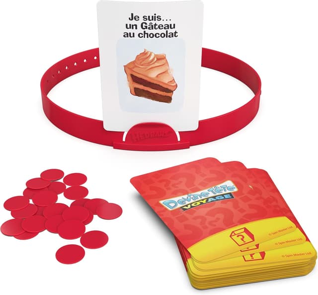 Detalle 2 de Devine Tête Voyage – Jeu de société Spin Master Games (famille) – Bandeaux et devinettes, version française