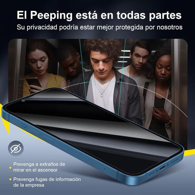 Thumbnail 3 de NEW'C Protector privacidad para iPhone 13 6,1