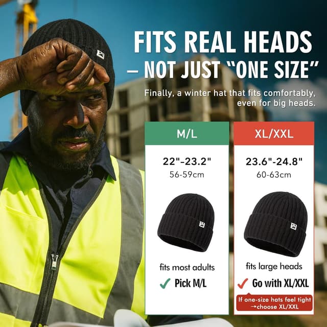 Thumbnail 3 de TOP-EX PolarWool Beanie 100% Merino Wool L/XL