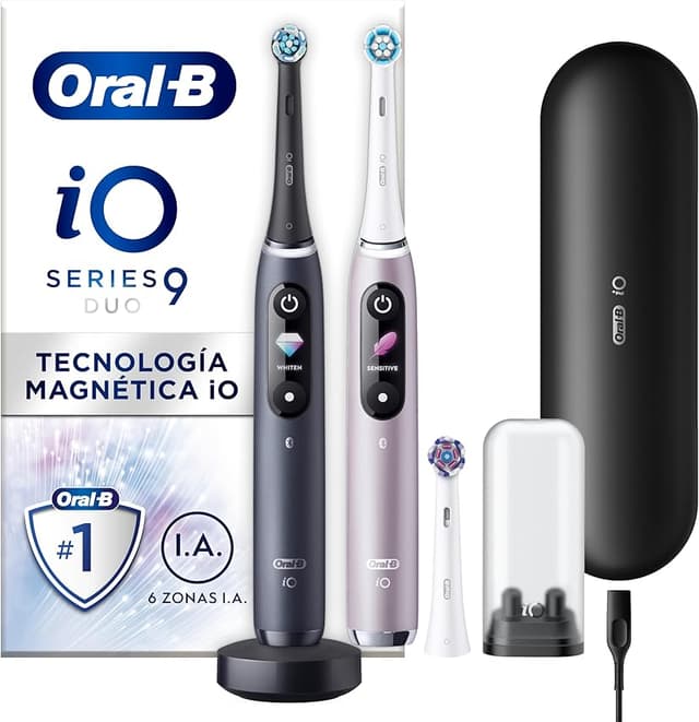 Imagen de Oral-B iO 9 Pack Cepillos Eléctricos con Cabezales y Estuche🪥 en OfertitasTOP