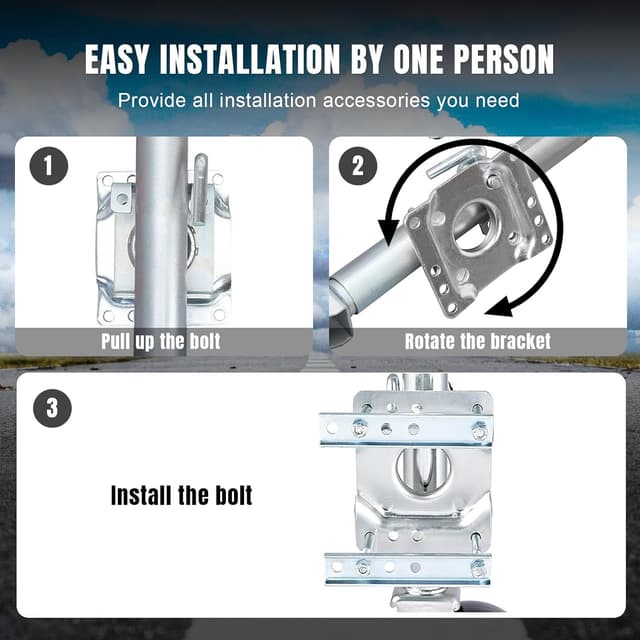 Thumbnail 4 de Torin ATR39001B 1000 lb Trailer Jack 10" lift ๐ป