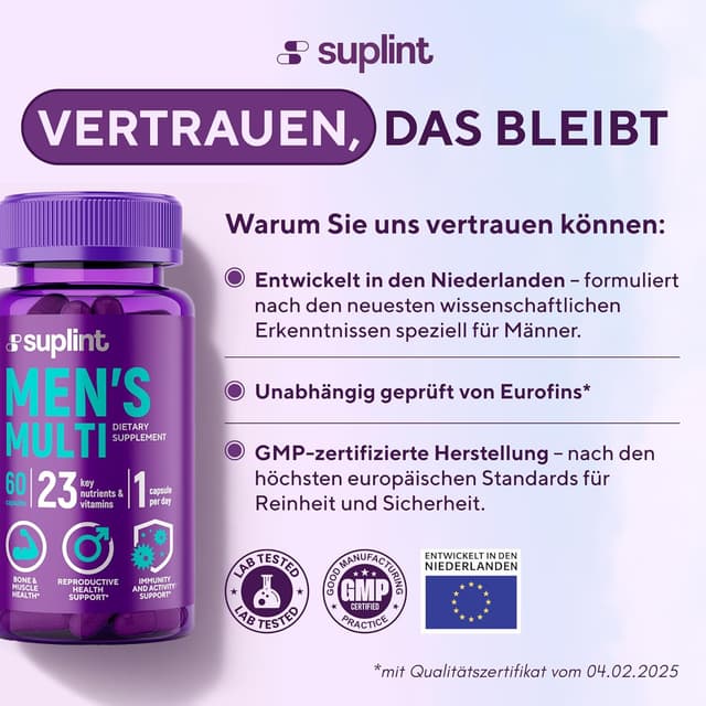 Detalle de Multivitamin für Männer, 60 Kapseln für 60 Tage
