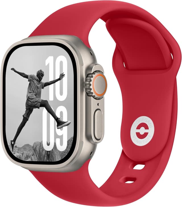 Detalle de DONEGANI Sport Silicone Apple Watch Strap (Ultra 2 49mm & Series 10/9/8/7/6/5/4/3/2/1 sizes)