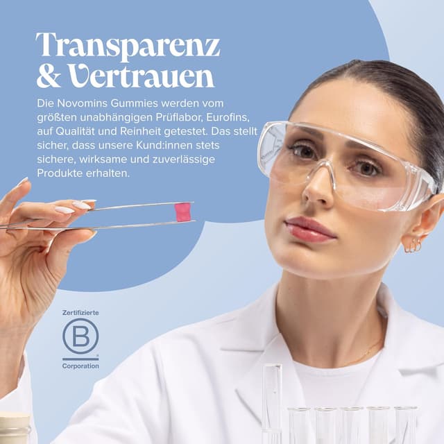 Detalle 2 de Novomins Probiotika für Kinder – Lactobacillus-Gummibärchen mit Calcium & Vitamin D (30 Stück)