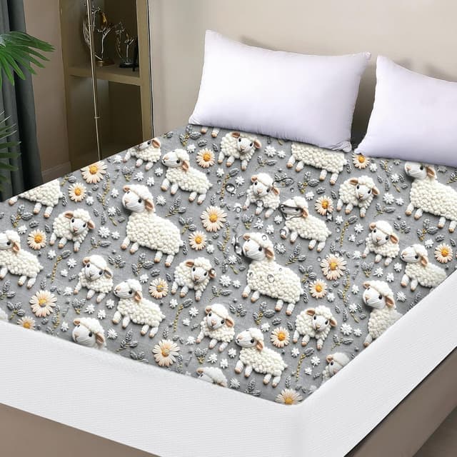 Detalle de ohano 5D Effekt Wasserdichter Matratzenschoner (Spannbettlaken) 200x200 cm – atmungsaktiv & für Inkontinenz