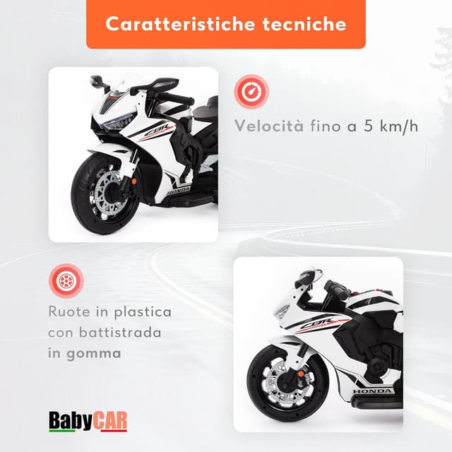 Thumbnail 4 de BabyCar Moto Elettrica Honda CBR 12V 30W