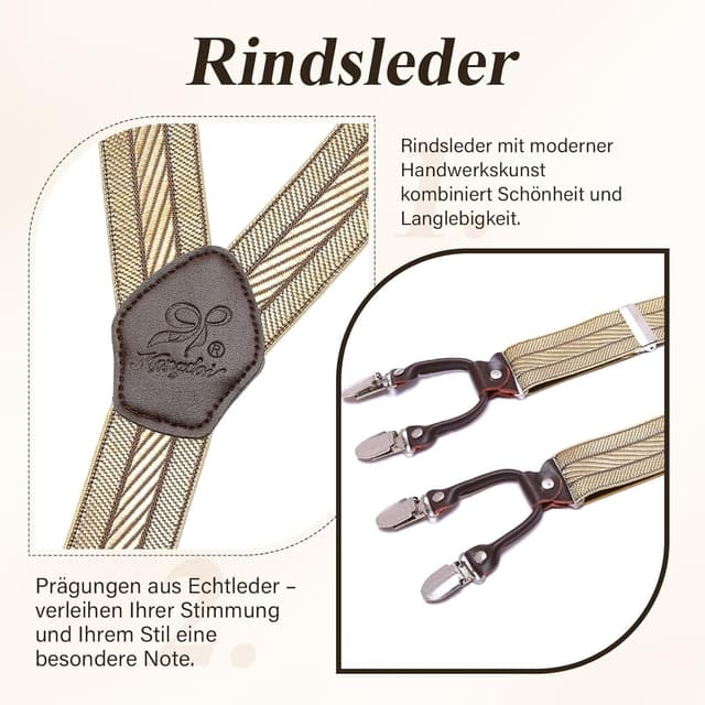 Detalle 2 de KANGDAI Hosenträger Herren mit 3,5 cm Clip