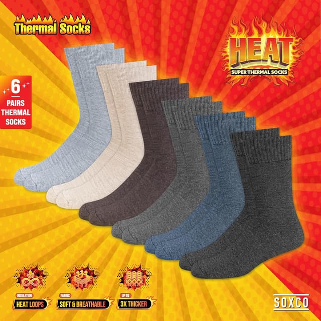 Detalle de SOXCO Calcetines Térmicos 6 pares
