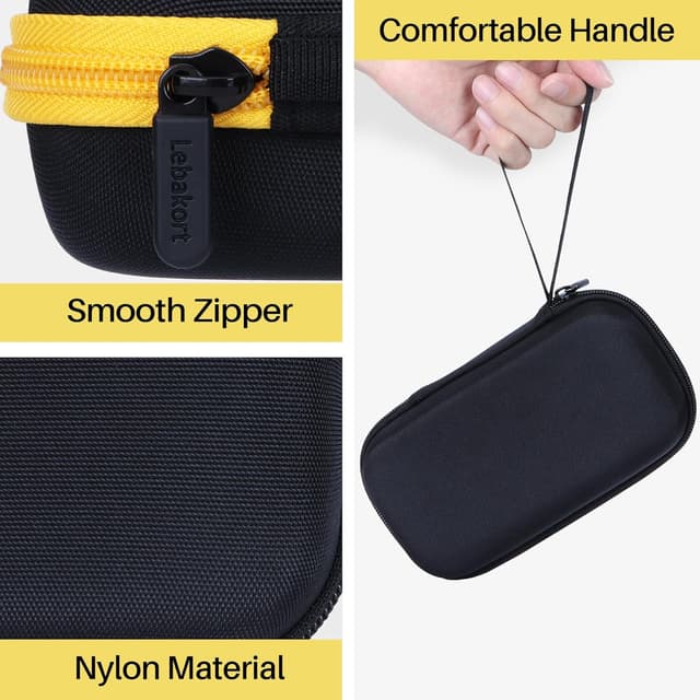 Detalle de Lebakort Hart Schutz-Hülle/Etui für Kodak Mini 2 ERA 4PASS und Kodak Mini Shot 2 ERA 4PASS (Schwarz + Gelb)