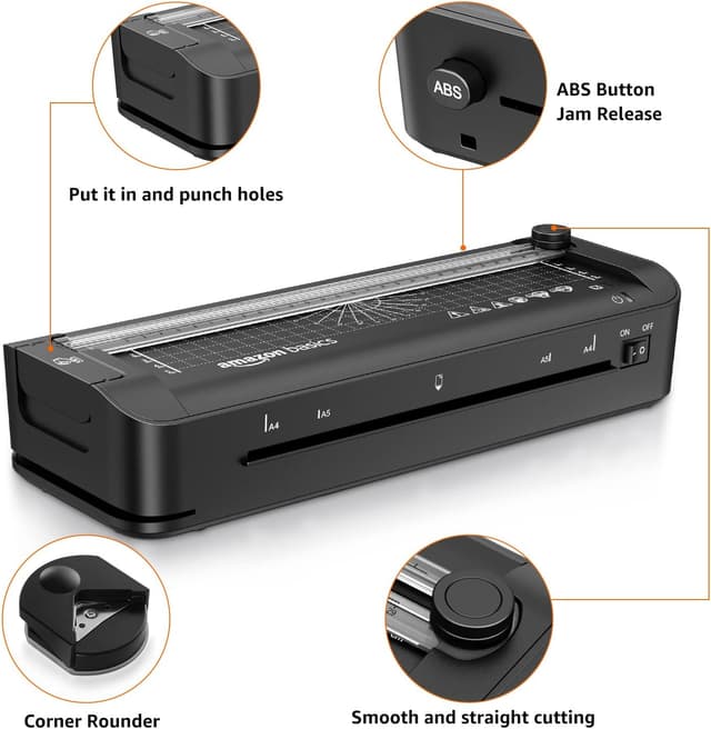 Detalle de Amazon Basics Plastifieuse A4 10 pochettes đ