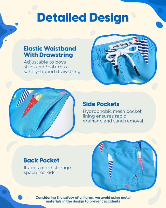 Thumbnail 3 de MaaMgic Kleine Jungen Badeshorts Schnelltrocknend
