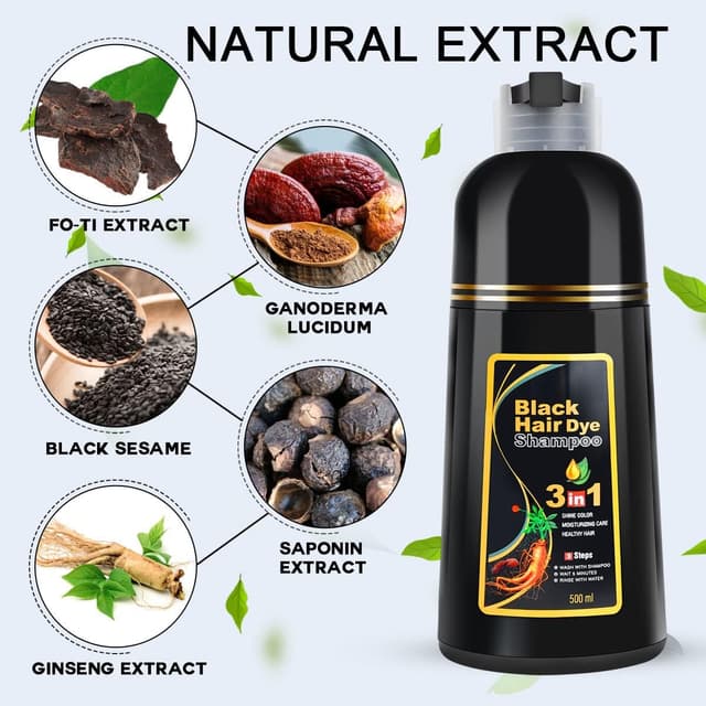 Detalle de cosmpro Black Hair Dye Shampoo 3-4 weeks