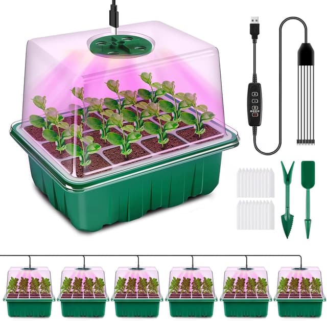 Detalle de YAUNGEL Seed Trays with Grow Light