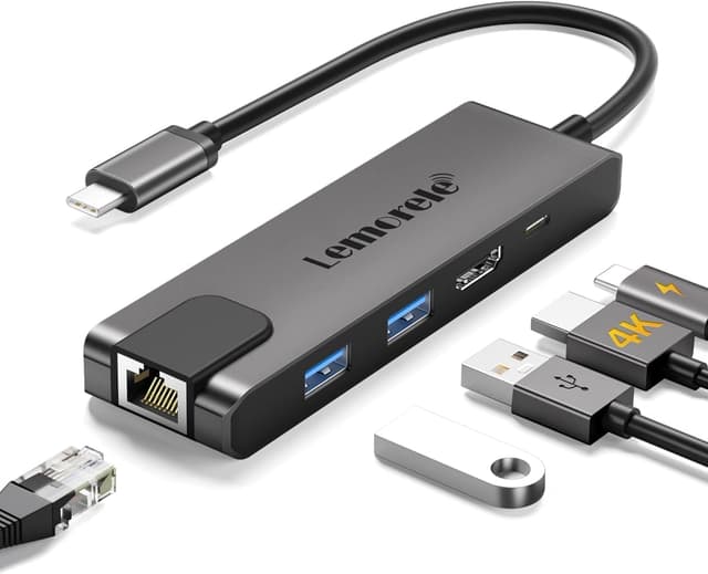 Detalle de Lemorele Hub USB C 5 in 1 100 W