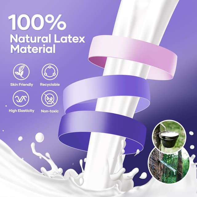 Detalle de Fokky Fitnessbänder 5er Set Widerstandsbänder 🏋