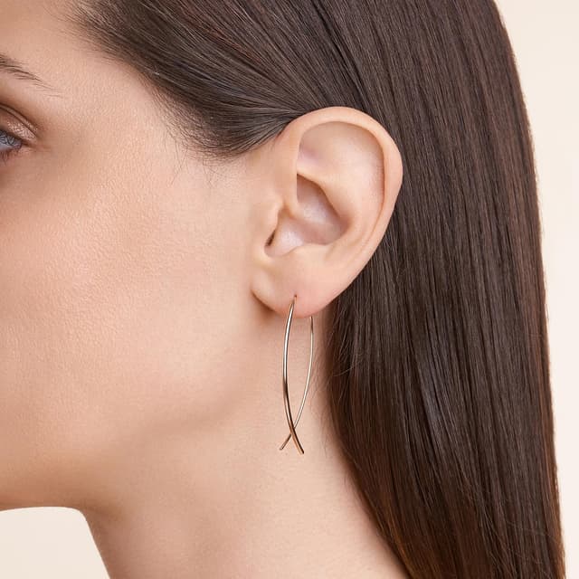 Thumbnail 2 de Amazon Essentials 14k Rose Gold Plated Threader Earrings