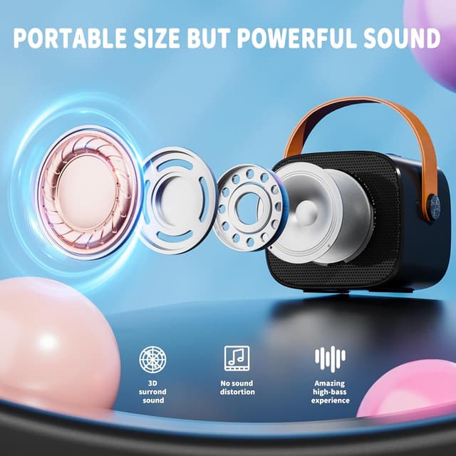 Thumbnail 2 de Ankuka Karaoke per bambini con 2 microfoni 🎤