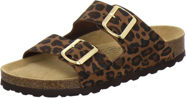 Detalle de AFS-Schuhe 2100 Damen-Pantoletten aus echtem Leder mit verstellbarer Schnalle (Made in Germany)