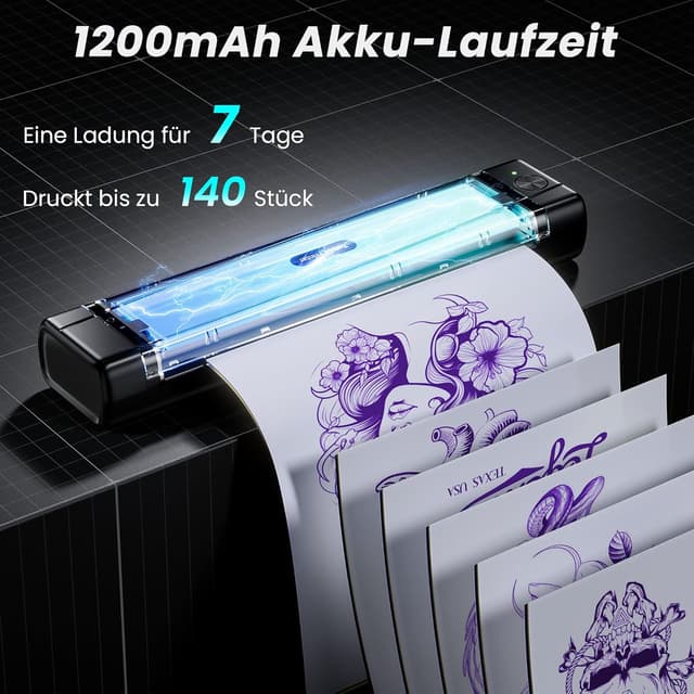 Thumbnail 6 de TATTMUSE Tattoo Drucker 1200mAh đš